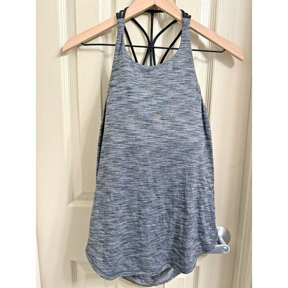 lululemon athletica Tops - Lululemon Raise The Barre‎ Slay The Studio Bra Tank Dark Charcoal Size 6 W1ARUS